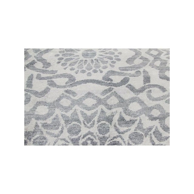 Gray 1990s Handwoven Contemporary Area Rug 8x10 For Sale - Image 8 of 12
