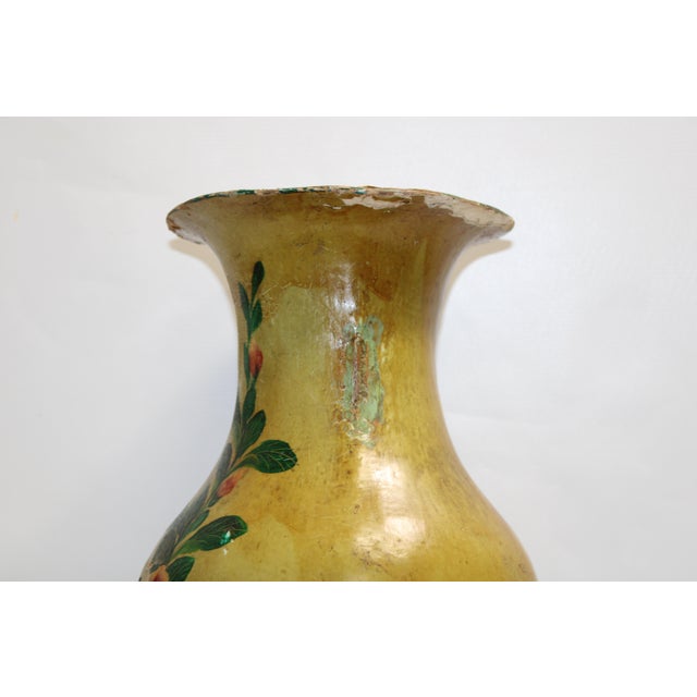 Kitten Playing in Flowers Vase Papier-Mâché For Sale - Image 4 of 14
