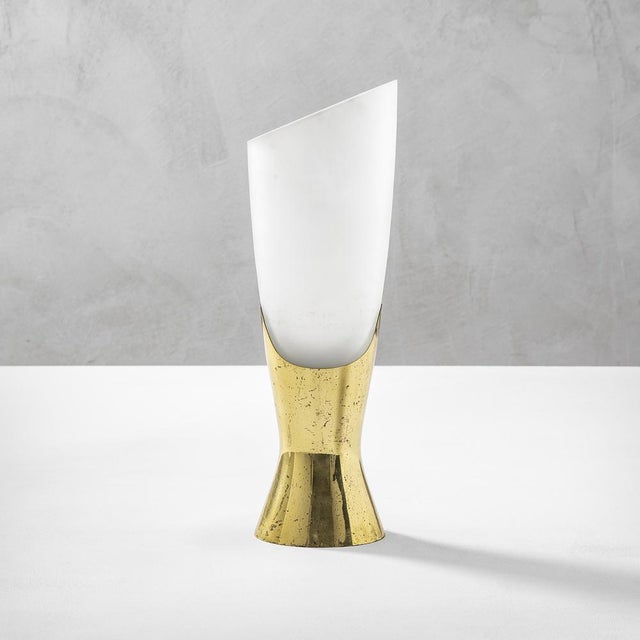 Brass and Glass Vase by Max Ingrand for Fontana Arte, 1950s, in Good conditions. Designed 1950 to 1959 I have official...