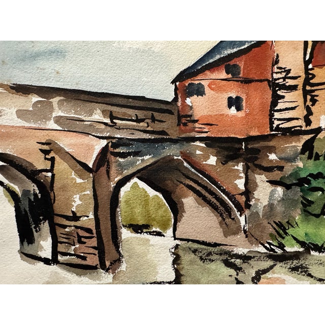 Original watercolor on paper by Henry Emil Salloch, also known as Heinz Emil Salloch, the German-born American artist and...