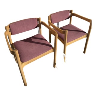 Pair (2) Danish Mid Century Arm Chairs by o.d. Møbler a/S (Oddense Maskinsnedkeri) For Sale