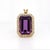 27.5x18.5mm, 22cts Amethyst Pendant W Earth Mined Diamond Halo in Solid 14k Gold For Sale - Image 4 of 6