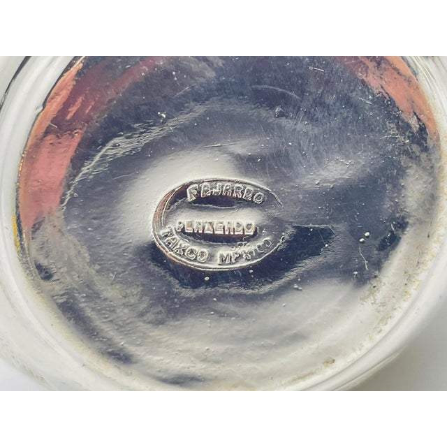 1960s Fajardo Taxco Silver Plate Brass Lapis Toucan Creamer Sugar Tray Set - 3pcs For Sale - Image 18 of 18