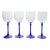 Cristal D’Arques “Neptune” Set of 4 Claret Wine Glasses For Sale