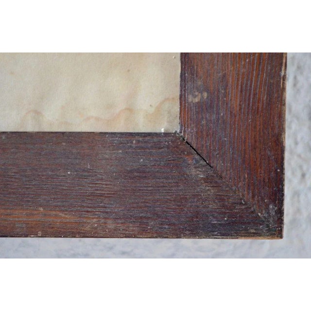 Mid-Century Modern Painting on Paper, Signed Schlachter, 1947 For Sale - Image 3 of 7