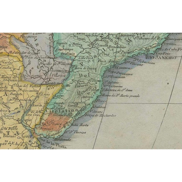 Cream Large Antique Map of North & South America by Weiland, 1826 For Sale - Image 8 of 18