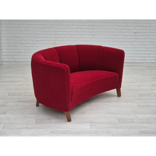Vintage Danish Two-Seater Curved Sofa, 1960s For Sale - Image 16 of 18
