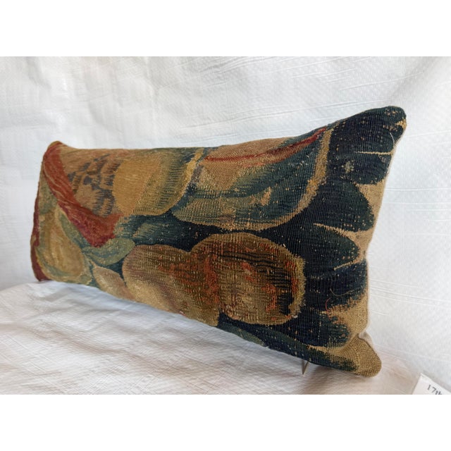 Baroque 17th Century Flemish Botanical Tapestry Pillow With Fruit Motif For Sale - Image 3 of 7