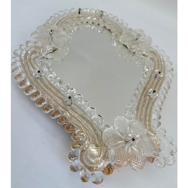 1950s Italian Murano Venetian Table or Wall Mirror For Sale - Image 9 of 12