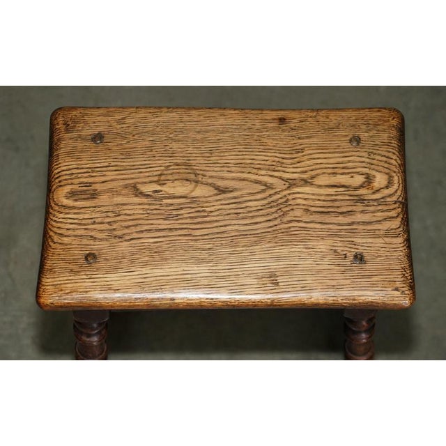 17th Century English Oak Joint Stool with Turned Legs For Sale - Image 4 of 18