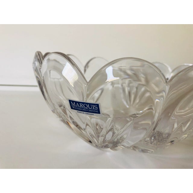 90's Crystal Decorative Center Bowl, 7.75'D X 4"H , Makers mark reads " Marquis By Waterford" Excellent condition.