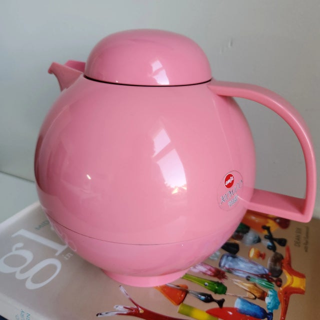 Art Deco Vintage Mesa Rondo Coffee/Tea Thermos Pink For Sale - Image 3 of 12