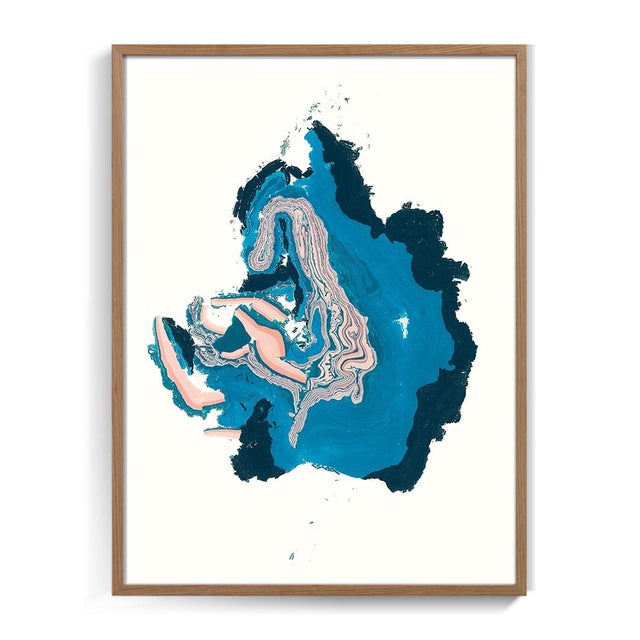 Blue Pernille Snedker, Above & Beyond, Giclée Print For Sale - Image 8 of 9