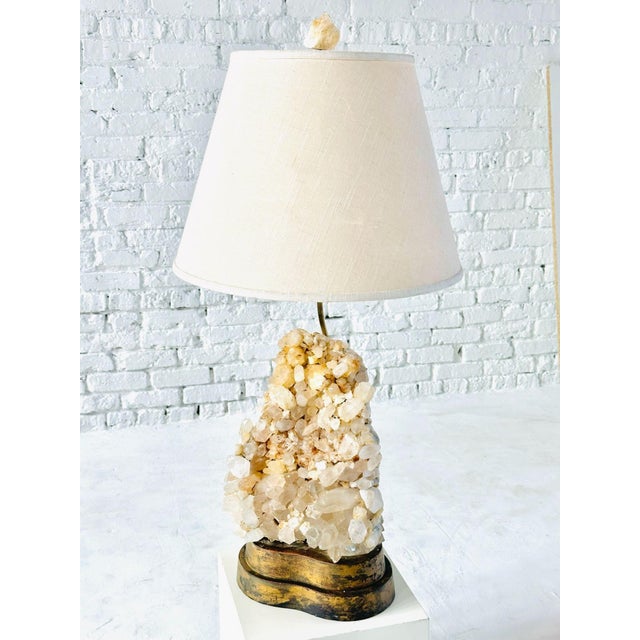 Carole Stupell Quartz Crystal Table Lamp, 1950’s. Stunning original. Measures