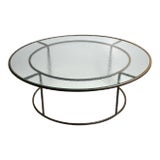 Original Vintage Walter Lamb Large Round Coffee Table For Sale