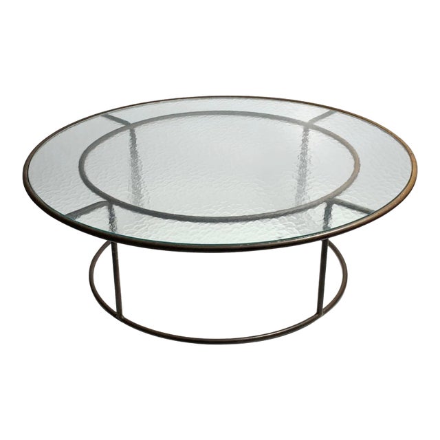 Original Vintage Walter Lamb Large Round Coffee Table For Sale