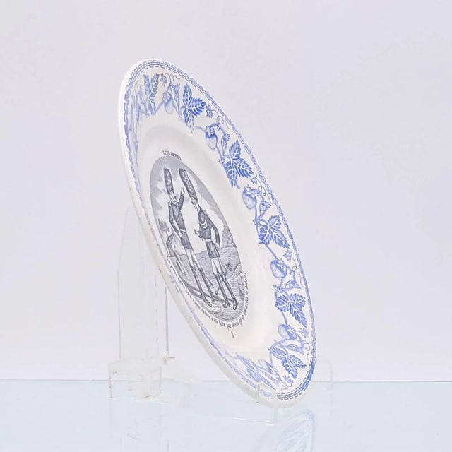 French Circa 1820 Creil Blue and Black Bowl, France For Sale - Image 3 of 6
