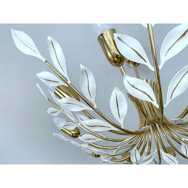 1950s Vintage Floral Pendant Light from Vereinigte Werstaetten, 1950s For Sale - Image 5 of 18