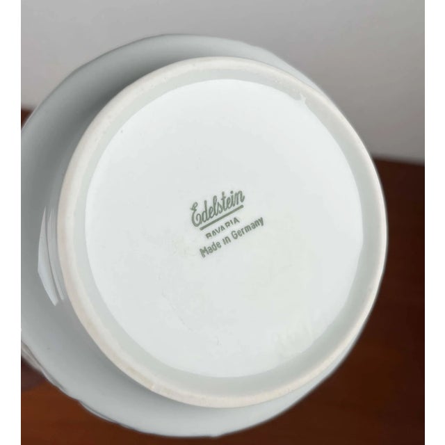 Vintage German White Porcelain Paradies Series Vase by Kurt Wendler for Edelstein Bavaria, 1970s For Sale - Image 12 of 17