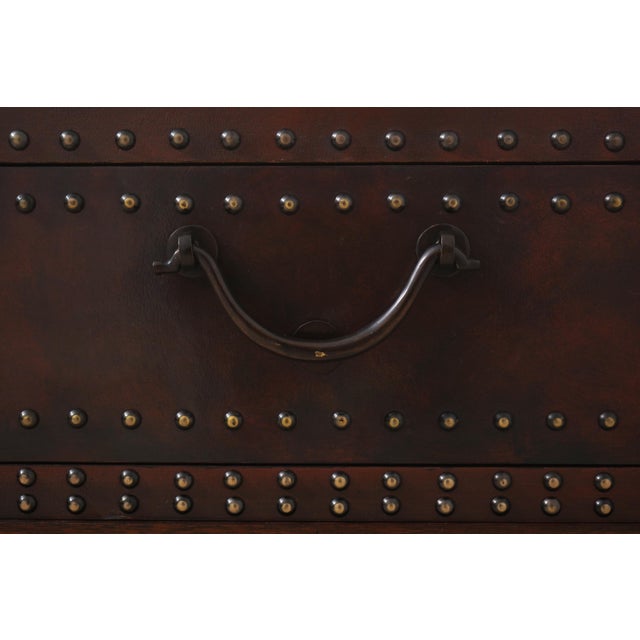 Ralph Lauren Leather Studded Claw Foot Coffee Table For Sale - Image 13 of 17
