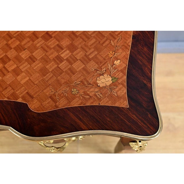 Early 20th Century Louis XV Mahogany Writing Desk For Sale - Image 6 of 18