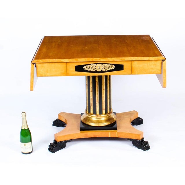 Swedish Biedermeier Birch Ormolu Mounted Sofa Table, 19th Century For Sale - Image 14 of 17