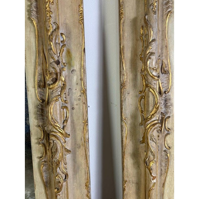 Pair of 19th C. Italian Door Surrounds W/ Antique Mirror For Sale In Los Angeles - Image 6 of 11