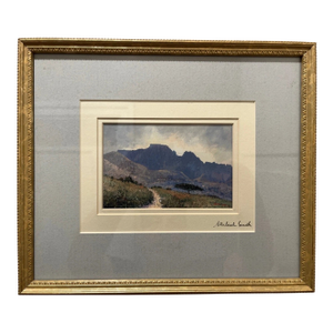 Late 20th Century Michael Smith Mt Diablo Original Painting Signed Red Monogram Witherspoon Art CA
