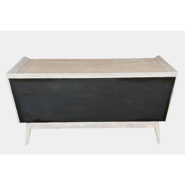 Mid-Century Modern Oyster Lacquered Chest of Drawers X Handles For Sale - Image 14 of 14