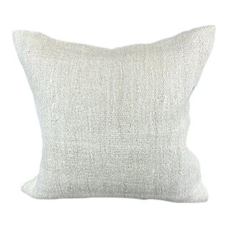 20 x 20 Hemp Pillow Turkish Cushion Natural Grayish White Pillow Cushion Cover For Sale