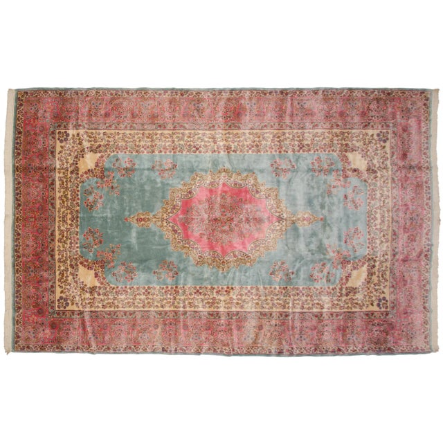 Vintage Fine Kerman Rug - 10'1" X 16'3" For Sale - Image 12 of 13