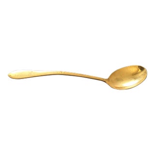 Vintage Gold Plated Small Serving Spoon for Sugar For Sale