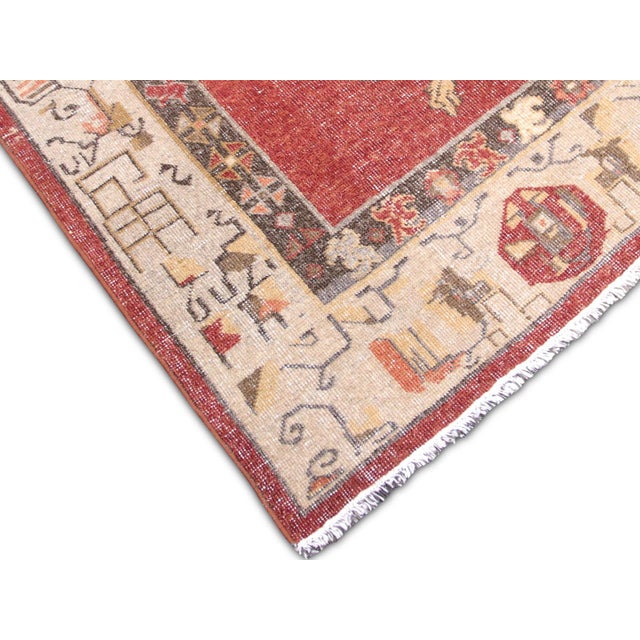 Traditional 1960s Turkish Oushak Rug For Sale - Image 3 of 5