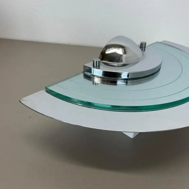 Postmodern Mirror Glass Wall Light from Hustadt Leuchten, 1980s For Sale - Image 6 of 18