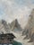 1940s European Alps Oil Painting on Old Advertisement Board For Sale - Image 9 of 11