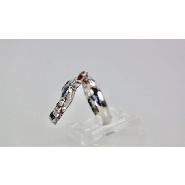 1920s Art Deco Platinum “Lady With a Fan” Charm Ring Size 6.25 For Sale - Image 9 of 9