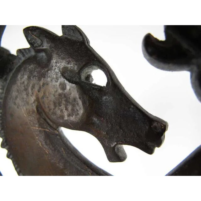 Oscar Bach Sea Horse Andirons - a Pair For Sale In Tampa - Image 6 of 9