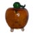 Vintage Amber Crackle Glass Apple Fruit Fly Trap / Autumn Art Glass For Sale