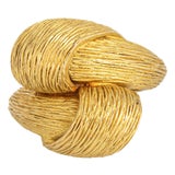 Vintage French Robert Duhem Infinity Knot Ring 18 Karat Yellow Gold Sz 5.75 Jewelry For Sale