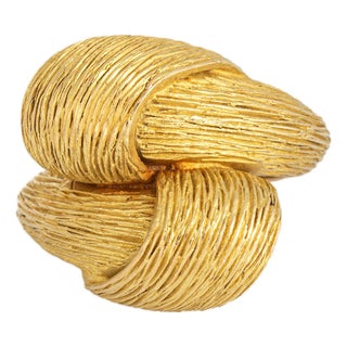 Vintage French Robert Duhem Infinity Knot Ring 18 Karat Yellow Gold Sz 5.75 Jewelry For Sale