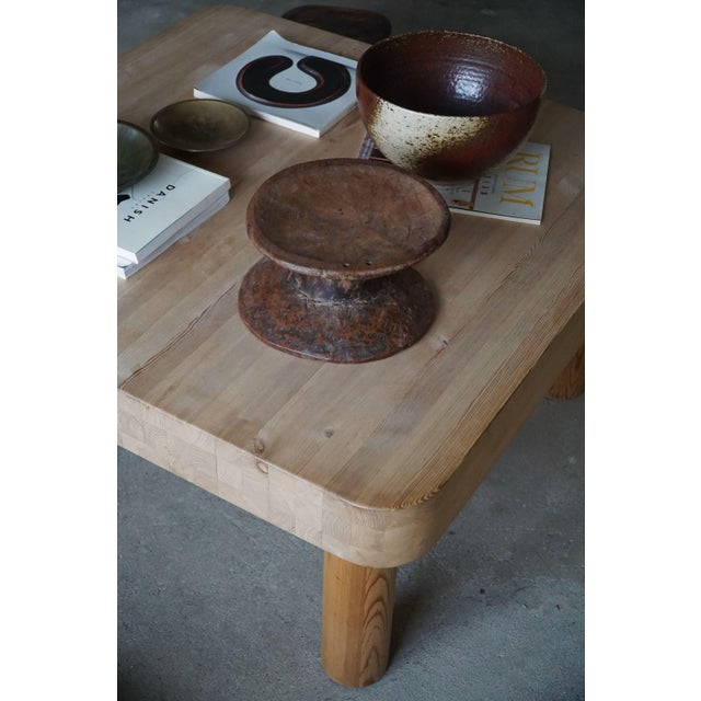 Danish Modern Square Coffee Table in Pine with Chunky Legs attributed to Rainer Daumiller, 1950s For Sale - Image 10 of 18