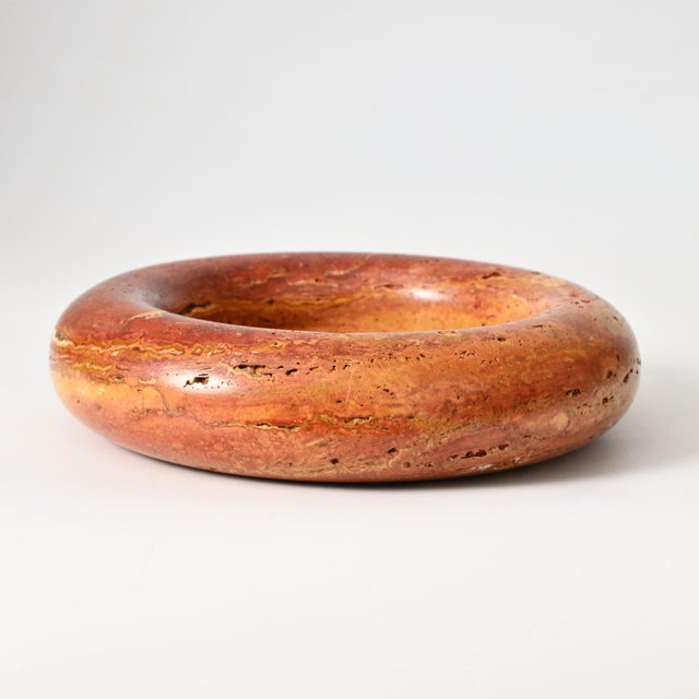 1970s Italian Red Travertine Bowl from UP&UP, 1970s For Sale - Image 5 of 14