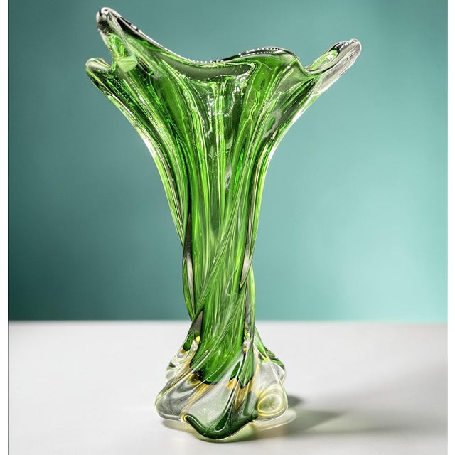 Vintage Murano Submerged Woven Vase, 1960s For Sale - Image 4 of 14