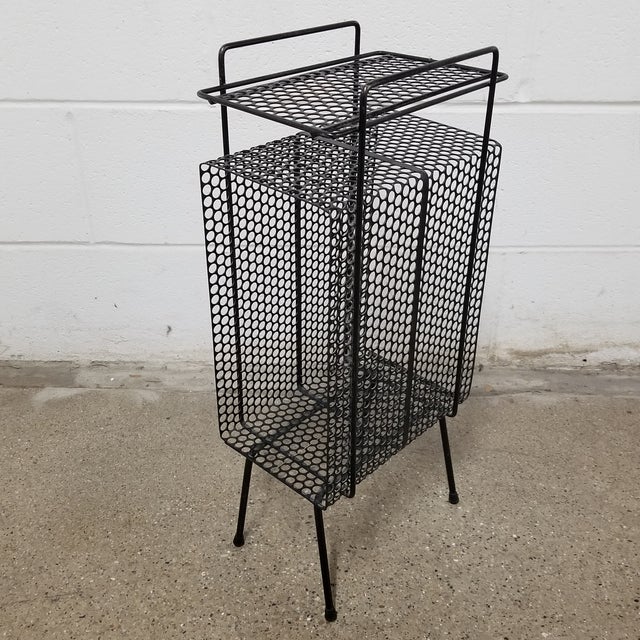 Mid Century 1950's Richard Galef Style Black Wire Perforated Metal