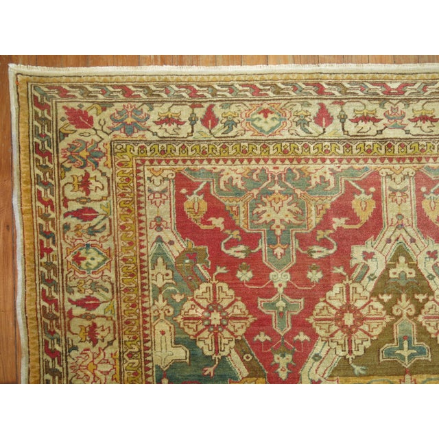 Contemporary Zabihi Collection Large Scale Antique Turkish Sivas Foyer Rug - 5'6" x 7'6" For Sale - Image 3 of 6