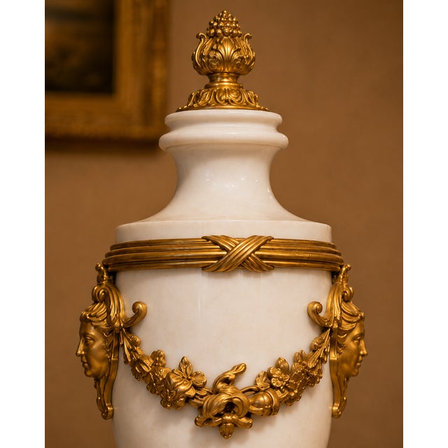 1855 Japy Freres Louis XVI Marble Clock Set - 3 Pc For Sale - Image 17 of 18