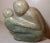 Large Modern Antique Carved Green Soapstone Stone Couple Sculpture Statue Figure For Sale - Image 4 of 11