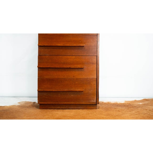 1960s 1960s Mid Century Teak Asymmetrical Tall Dresser For Sale - Image 5 of 18