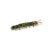 Material: 14K Yellow Gold Gemstones: 6 Natural Cabochon Peridots, 2 Rubies Design: Caterpillar-inspired brooch pin...