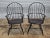 Pair of Warren Chair Works Sack Back Windsor Arm Chairs Bench Made Black Finish For Sale - Image 4 of 10